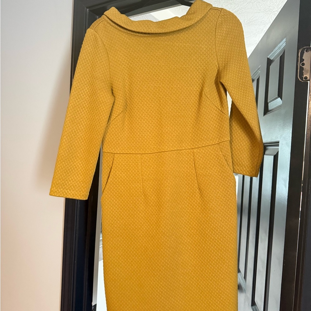 Elegant Mustard Yellow Dress, Boden women
